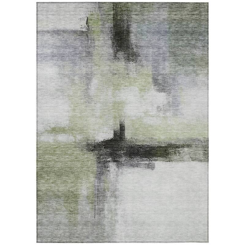 HomeRoots Abstract Transitional Rectangle Outdoor Rug