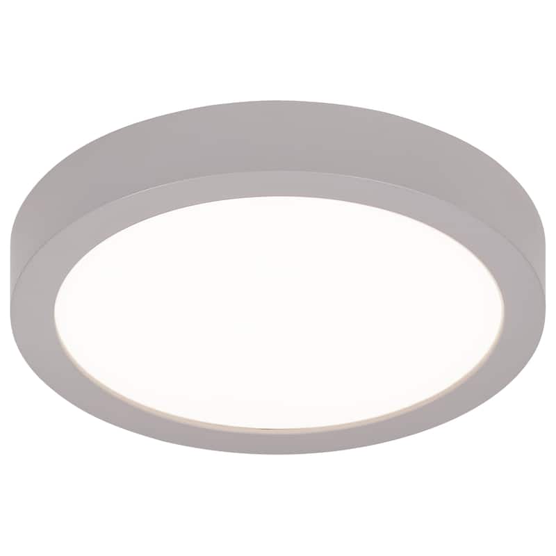 Access Lighting Ulko Exterior - Outdoor Flush Mount - Small - Silver Finish - Frosted Acrylic