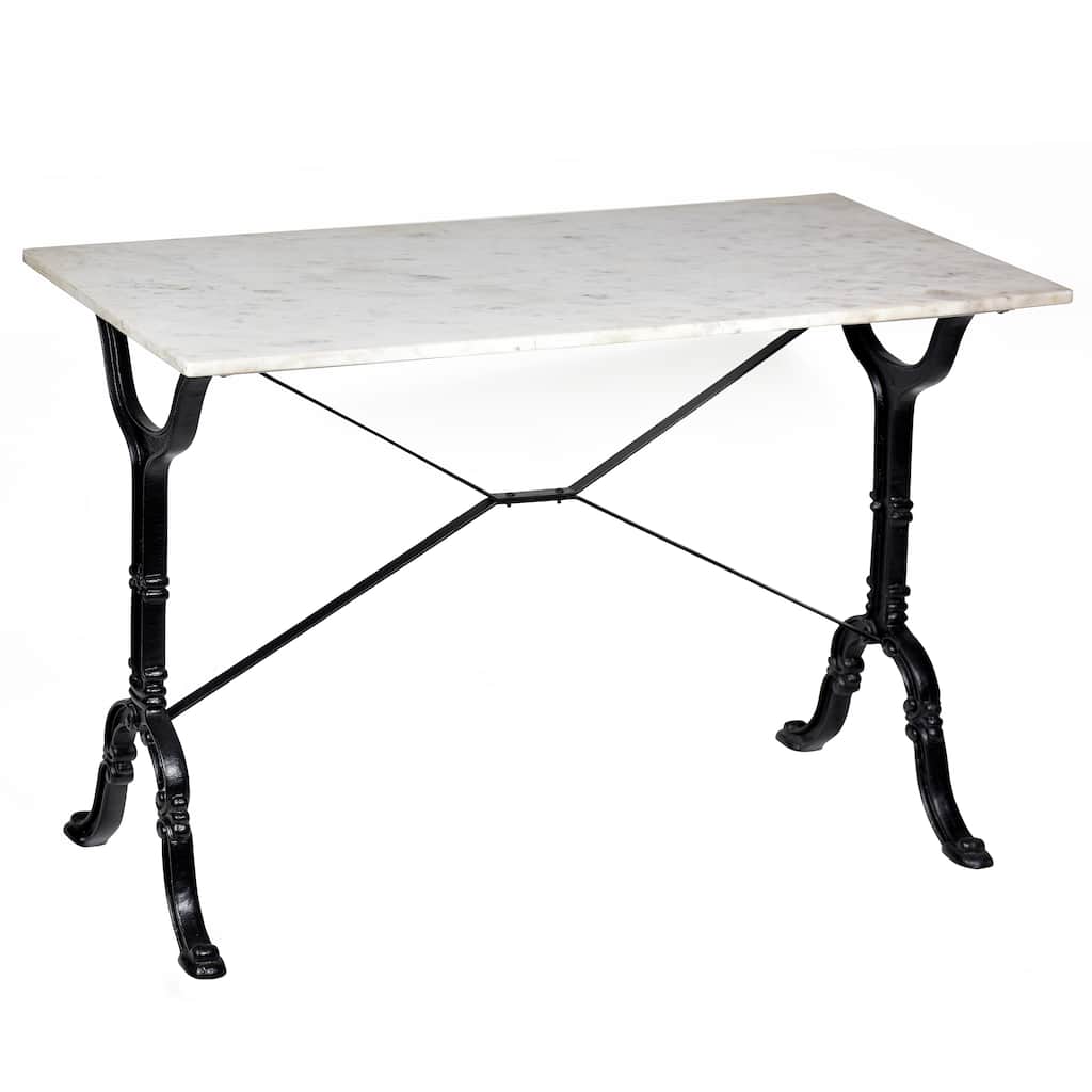 Carolina Living Vera Marble Top Bar Table - White/Black