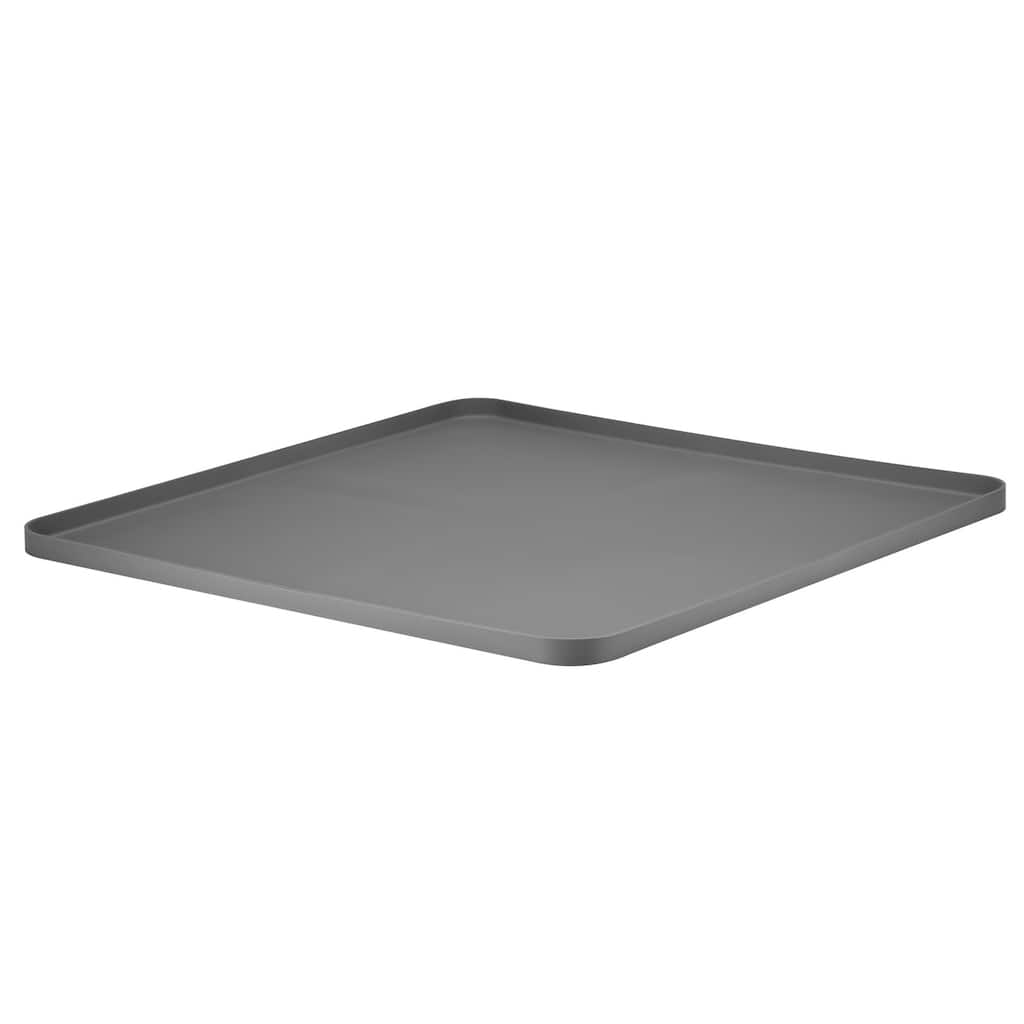 Mini Fridge Silicone Mat w Raised Edges, 23.6"x23.6" Fridge Drip Tray