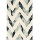 preview thumbnail 91 of 121, SAFAVIEH Dip Dye Marybeth Hand-tufted Wool Chevron Area Rug 2' x 3' - Ivory/Grey - Rectangle