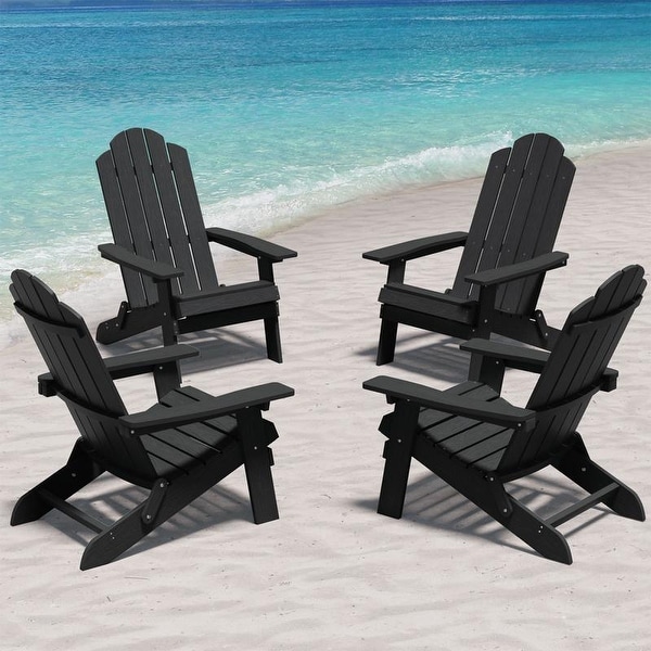 WINSOON All Weather HIPS Outdoor Folding Adirondack Chairs Outdoor