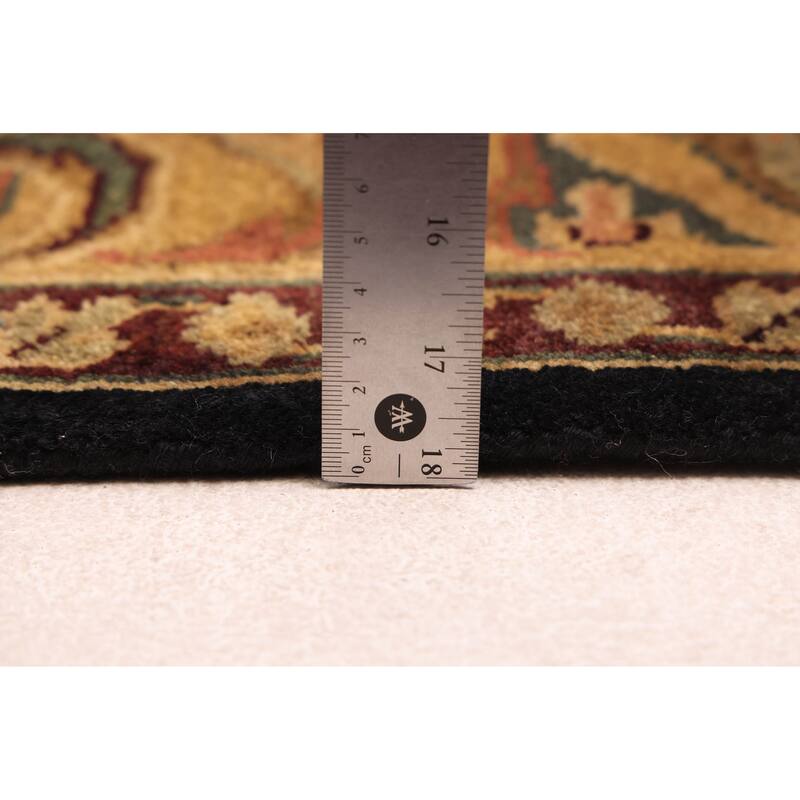 ECARPETGALLERY Hand-knotted Finest Agra Jaipur Black Wool Rug - 4'0 x 5'11