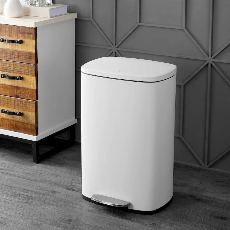 happimess 13-Gallon Trash Can with Soft-Close Lid and FREE Mini Trash Can