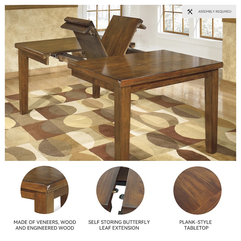 Ralene Rectangular Butterfly Extension Dining Table - 42" W x 78.13" D x 30" H