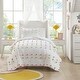 preview thumbnail 1 of 8, Intelligent Design Kids Elsie Pompom Clip Jacquard Duvet Cover Set