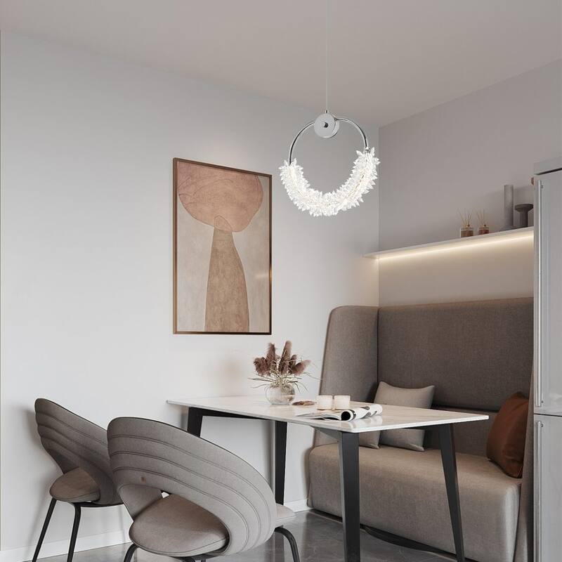 Modern Crystal Chandelier Bedside Lamp LED Hanging Bar Lighting - N/A