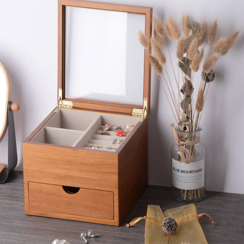 Jewelry Box with Glass Lid