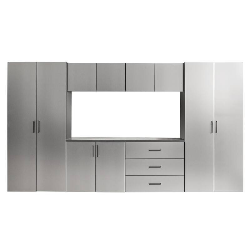 Astro Series 128 in. W x 79 in. H x 20 in. D Garage Cabinet Set A (7-Piece) - 19.69" D x 126" W x 78.74" H.