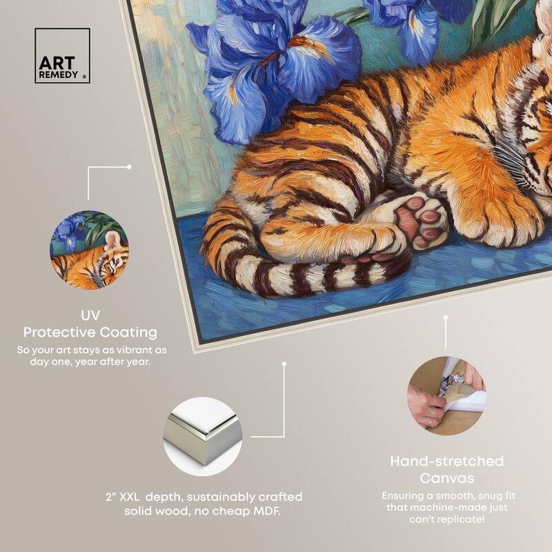 Gentle Tiger Nap Canvas by Art Remedy