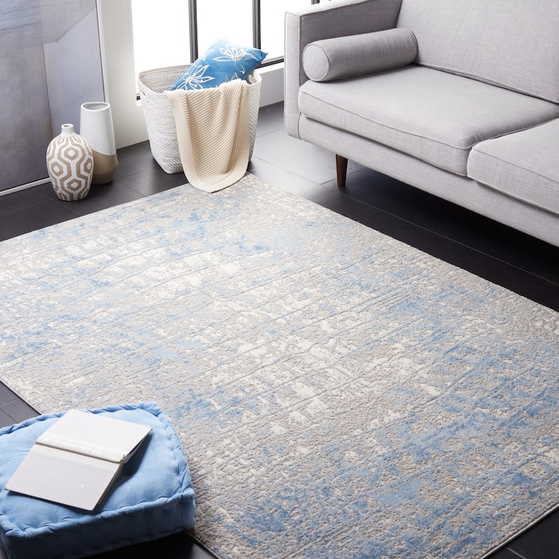 SAFAVIEH Lagoon Hawa Modern Rug - 8' x 10' - Blue/Grey
