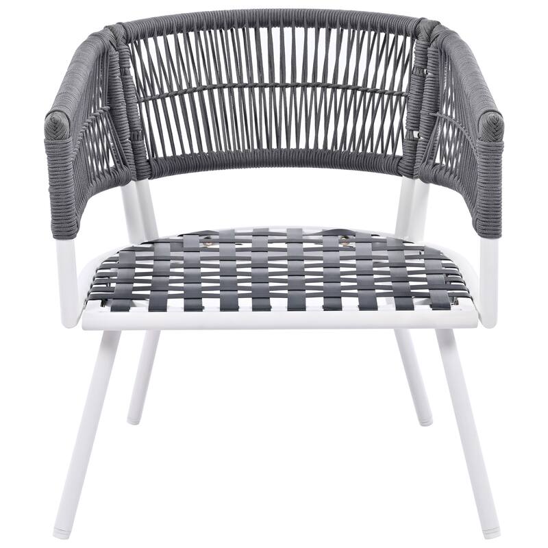 4 Piece Patio Furniture Set, Patio Conversation Set with Acacia Wood Table, 2 Chairs and 1 Loveseat Sofa with Thick Cushion