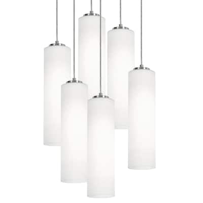 AFX LEOP0412MBRND6 Leo 6 Light 24" Wide Multi Light Pendant