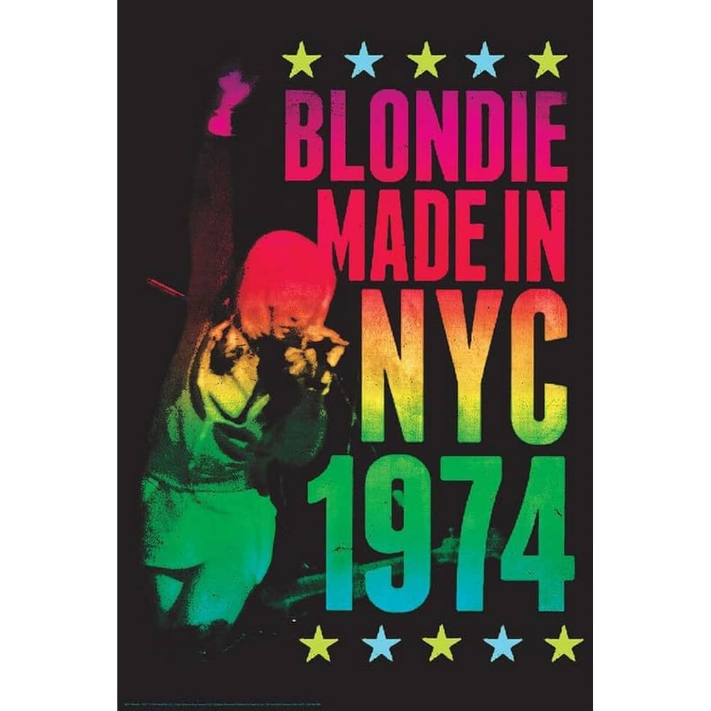 Blondie Made in NYC 1974 poster Non Flock Blacklight Art Poster - 24 x 36 Inch