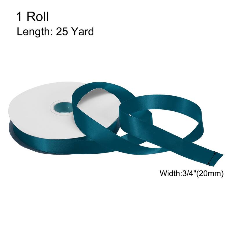 Satin Ribbon Grosgrain Valentine Solid Double Face Wedding Ribbon - Army Green - 3/4" x 25 Yard