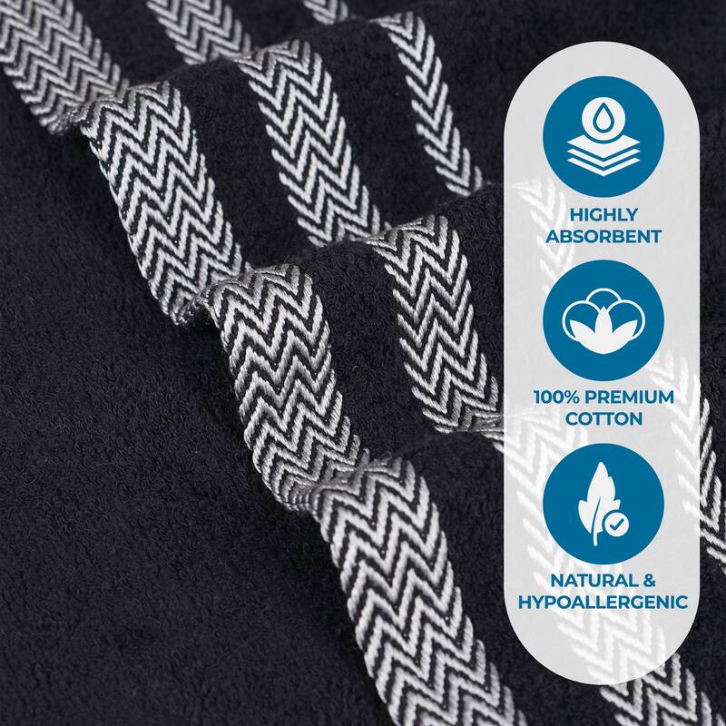 Superior Hays Cotton Absorbent Medium Weight Bath Towels, Set of 2