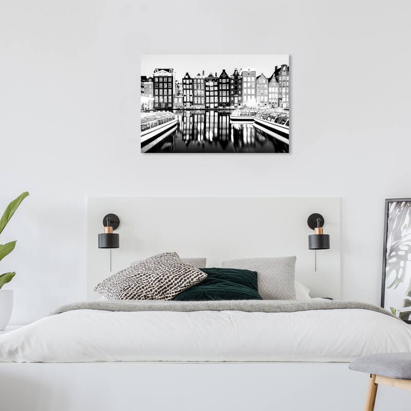Wynwood Studio Canvas Countries Black and White Netherlands Black and White Modern & Contemporary Wall Art Canvas Print - 24 x 36