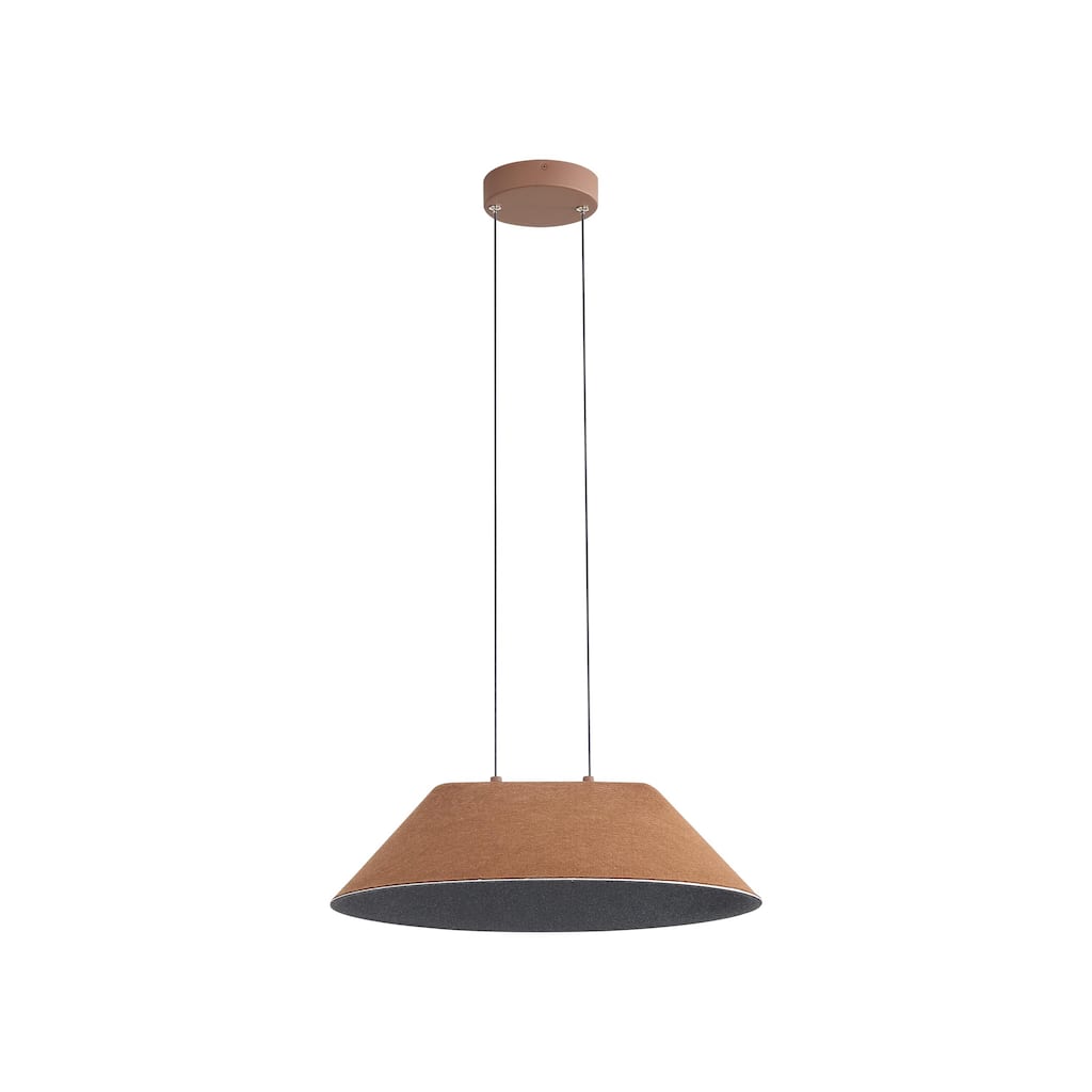 Faroe 21" LED Pendant in Coffee/Black - Brown