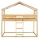 preview thumbnail 11 of 9, Twin Over Twin Size Wooden Bunk Bed with Tent