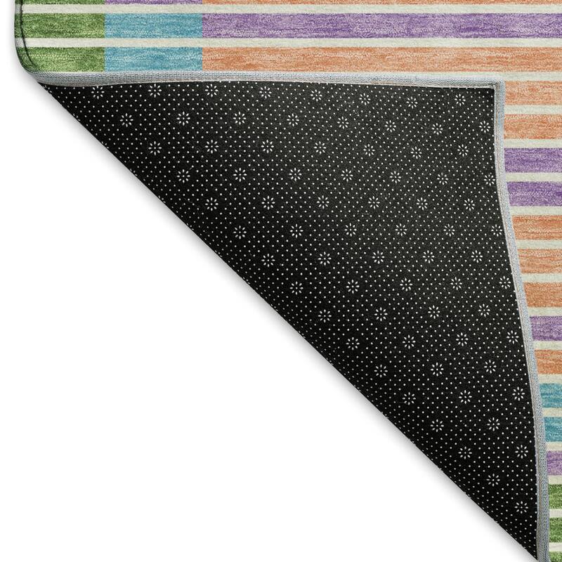 Premium Washable Super Soft Border Geo Mayfield Rug