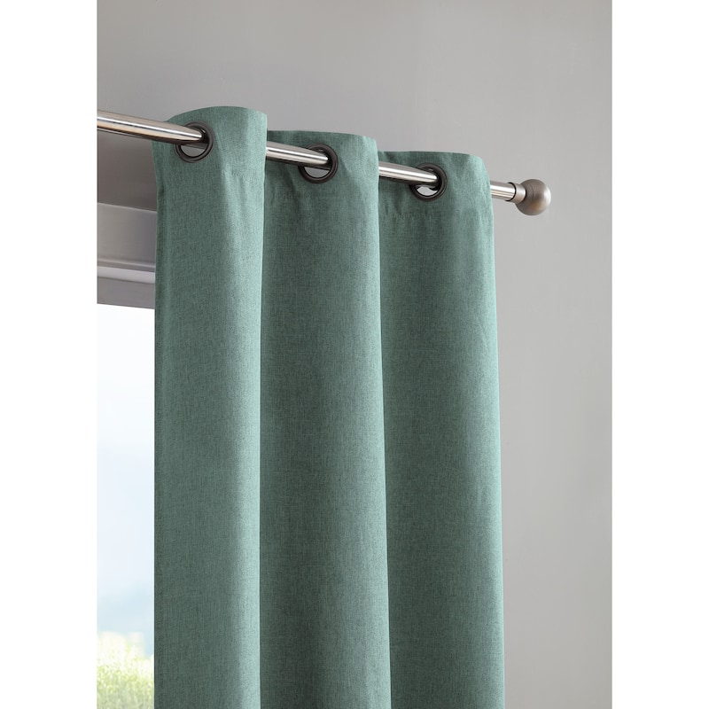 Bella Luna Henley Room Darkening 84-inch Grommet Curtain Panel Pair - 76 x 84