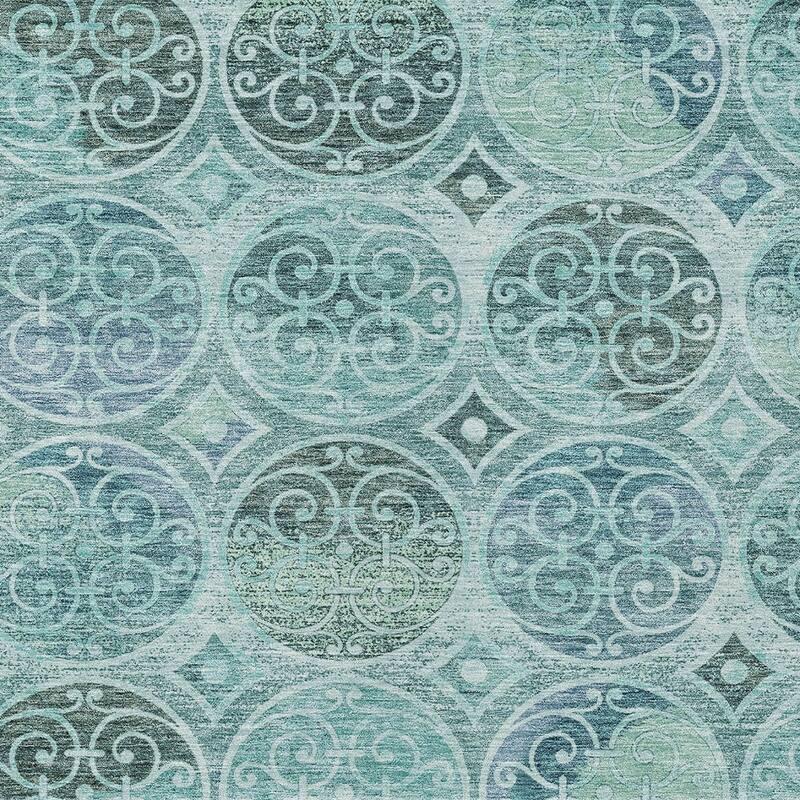 HomeRoots Trellis Transitional Rectangle Outdoor Rug