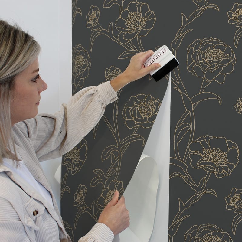 Peonies Removable Peel and Stick Wallpaper