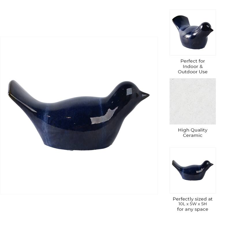 Stoneware and Ceramic Bird Garden Statuary Sculptural Silhouette