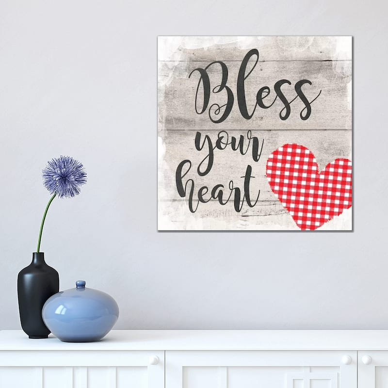 iCanvas "Bless Your Heart" by Amanda Murray Canvas Print - 18x18x1.5