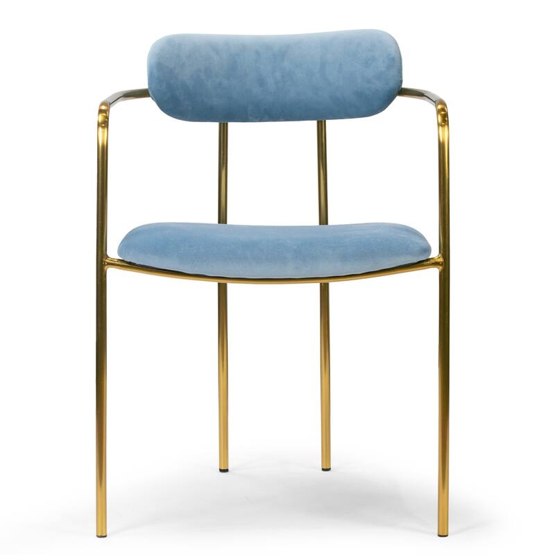 Set of 2 Anaya Light Blue Velvet Dining Chair