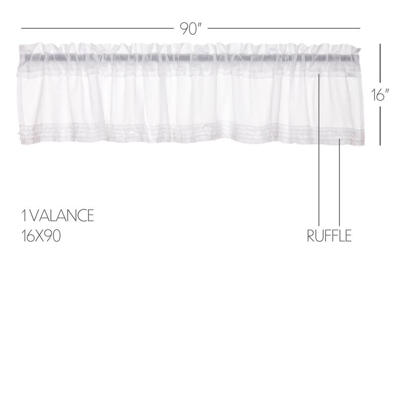 Tobacco Cloth Fringed Valance - 16x72 - Natural