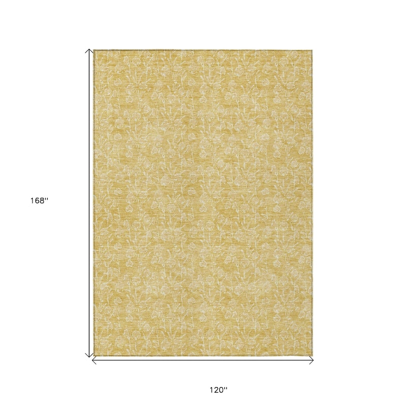 HomeRoots Floral Transitional Rectangle Outdoor Rug