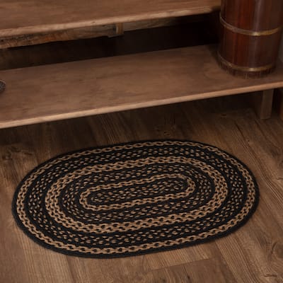 Farmhouse Jute Rug Oval w/ Pad 20x30 - 20" x 30"