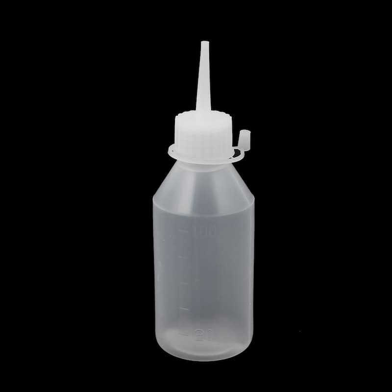 YH-2L Plastic Kitchen Laboratory Squeeze Bottle Dispenser 100ML 3 Pcs - White,Clear - White,Clear