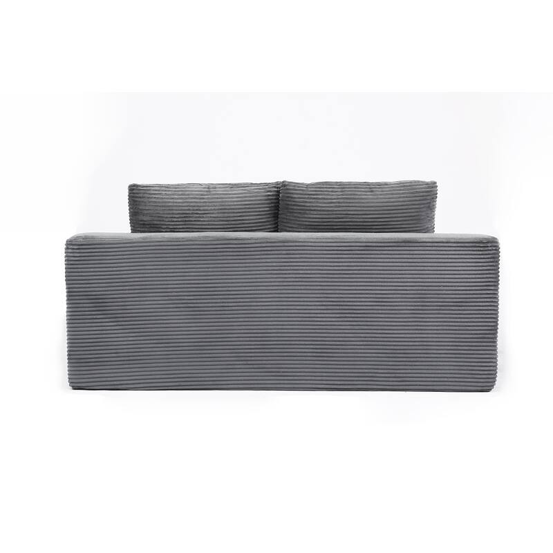 Loveseat Sofa, Comfortable Deep Seat Sofa Bed, Modern Small Corduroy Couch for Living Room Bedroom