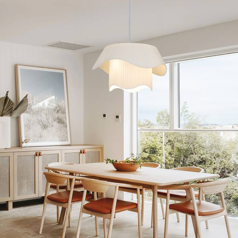 3Light Dual Pleated Fabric Shade Drum Chandelier On Sale Bed Bath