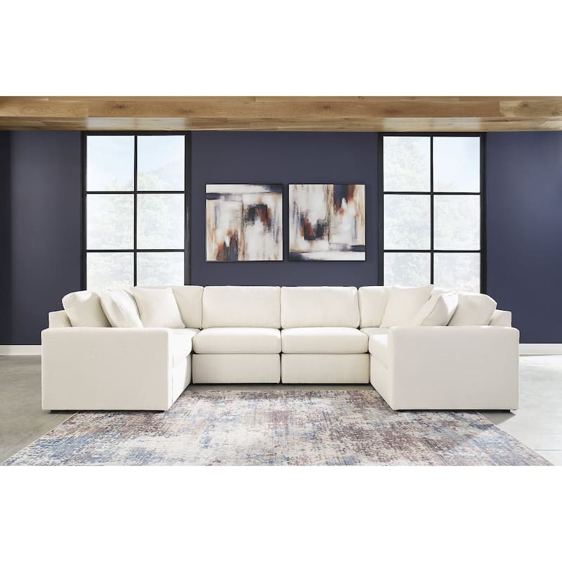 Signature Design by Ashley Modmax 6-Piece Sectional - 138" W x 75" D x 36" H - Beige