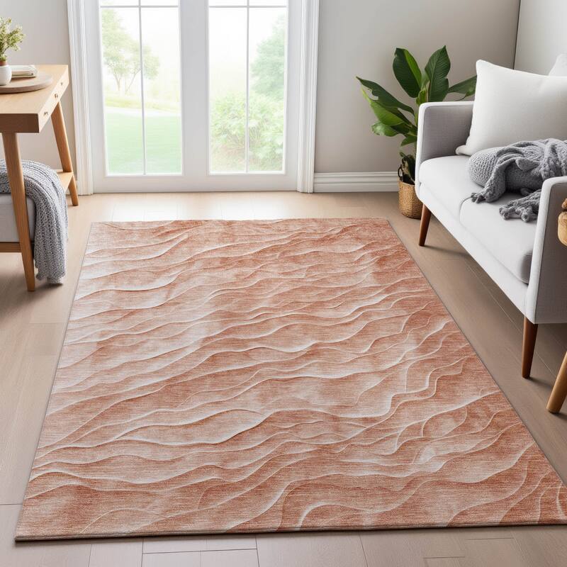 Premium Washable Super Soft Modern Waves Mayfield Rug