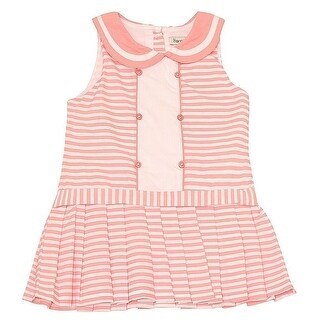 Shop Harry Violet Baby Girls Pink Stripe Peter Pan Collar