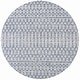 preview thumbnail 126 of 179, JONATHAN Y Trebol Moroccan Geometric Textured Weave Indoor/Outdoor Area Rug 5'3" Round - Light Gray/Navy