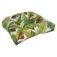 preview thumbnail 5 of 39, 19-inch Rounded Back Tufted Indoor/Outdoor Chair Cushion - 19" x 19" Balmoral Garden