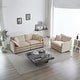 preview thumbnail 69 of 162, Cloud Chenille Upholstered Modular Sectional Sofa with DIY Combination Design Beige 2-Seater Sofa+Accent Chairs