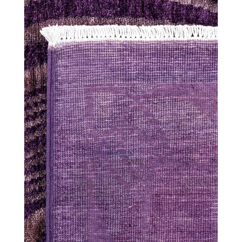 Contemporary Overdyed Wool Hand Knotted Area Rug - 5' 0" x 6' 6"