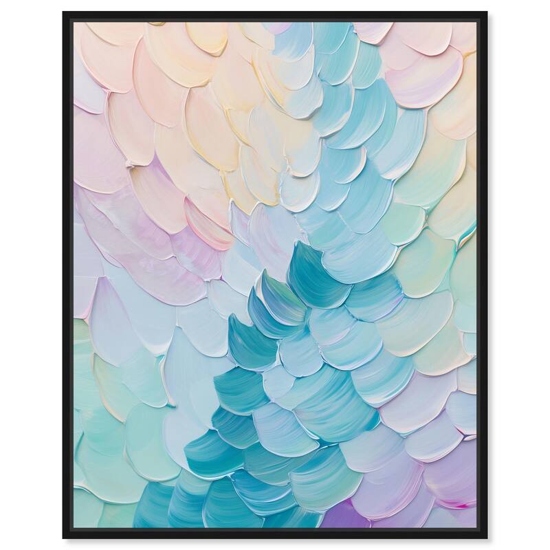 Mermaid Scales Canvas by Art Remedy - 20" x 24" - Black