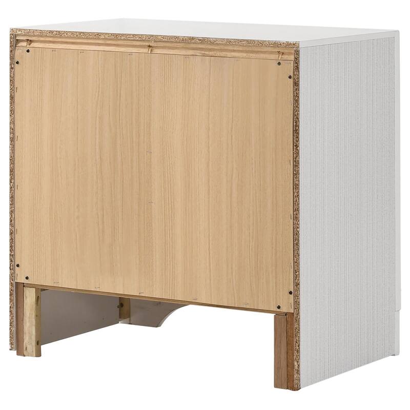 2-drawer Nightstand with Hidden Jewelry Tray，Suitable for bedrooms,living rooms,apartments