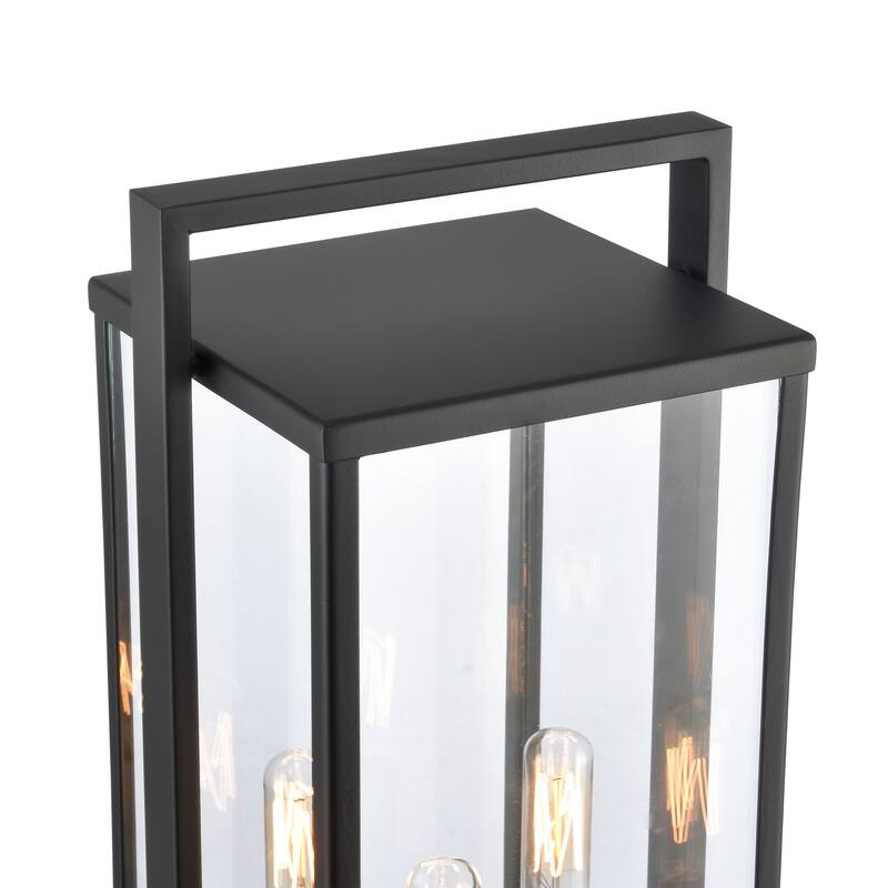 Elk Home Gladwyn 21.5'' High 3-Light Outdoor Post Light - Matte Black