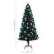 preview thumbnail 19 of 17, vidaXL Artificial Christmas Tree with Stand/LED 5/6/7/8 ft Fiber Optic