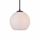 preview thumbnail 11 of 9, Elegant Lighting Baxter Single Light 10" Wide Mini Pendant with