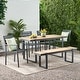 preview thumbnail 1 of 27, Mora Outdoor Aluminum Outdoor 6 Piece Dining Set by Christopher Knight Home