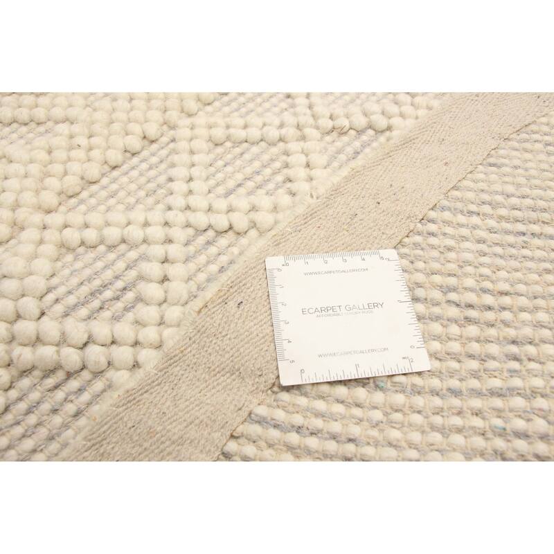 ECARPETGALLERY Braid weave Sienna Cream Wool Rug - 5'11 x 5'11